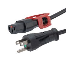 L-COM C13LPHGN515-10-3F POWER CORD, NEMA 5-15P-IEC C13, 3 , 10A