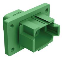 AMPHENOL SINE/TUCHEL AT04-08PC-L012 8 POSITION RECEPTACLE FLANGE MOUNT CONNECTOR, PIN, GREEN, KEYED C
